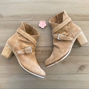 MATISSE Harper Suede Leather Tan Ankle Bootie Boots - 9